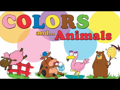 Colored Animals Vocabulary - Nouns and Adjectives Combinations by ELF Learning