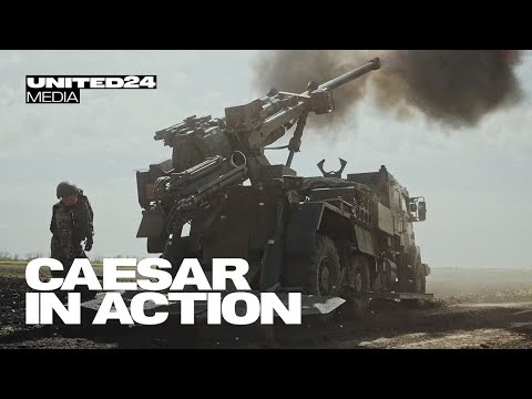 French-made CAESAR Howitzer and Polish Drone FlyEye in combat operations in Ukraine to fight Russia