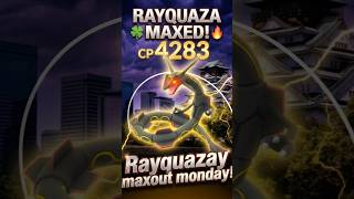 MAXING OUT MY RAREST SHINY EVER! 😱 Maxout Monday Legend! #PokemonGO #ShinyRayquaza #PokemonGOFest