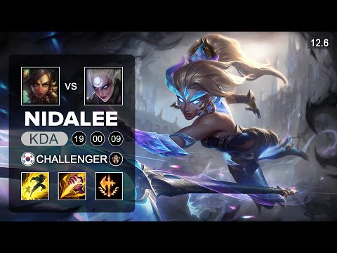 Nidalee vs Diana Jungle - KR Challenger - Patch 12.6 Season 12