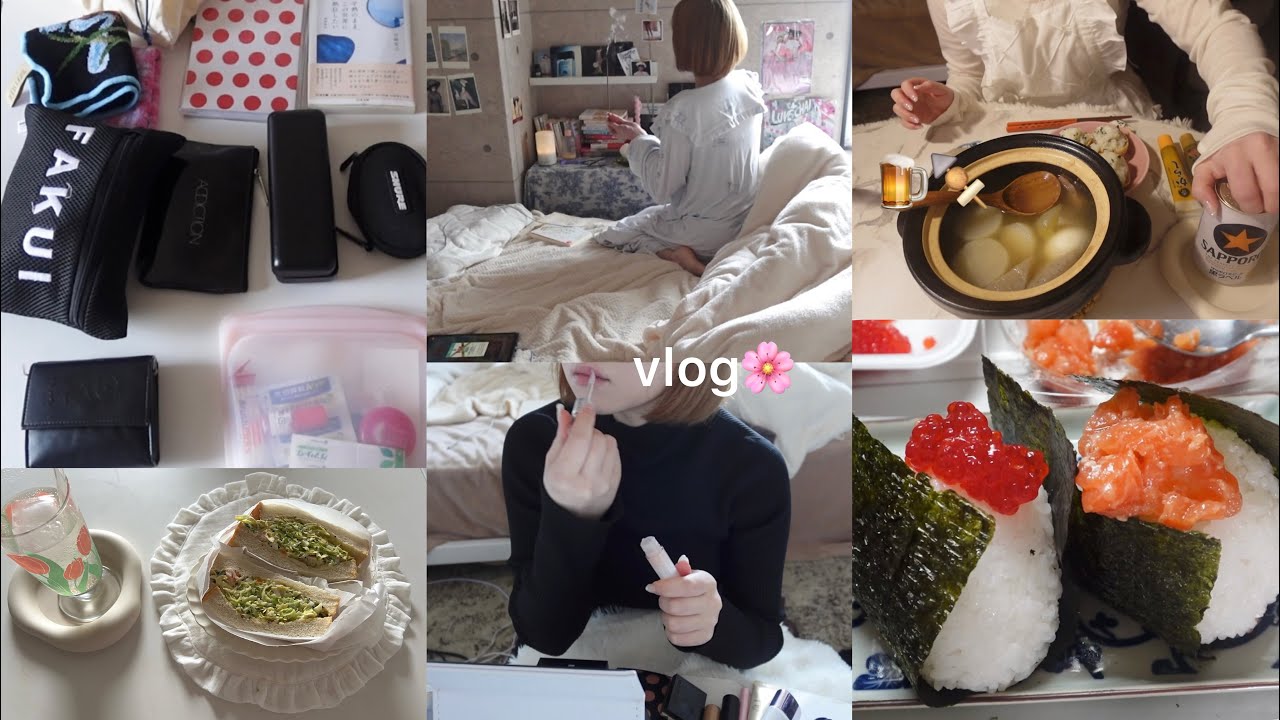 予定がなくても充実はできる。贅沢おにぎり🍙🌸バッグの中身👜etc..🍢🥪