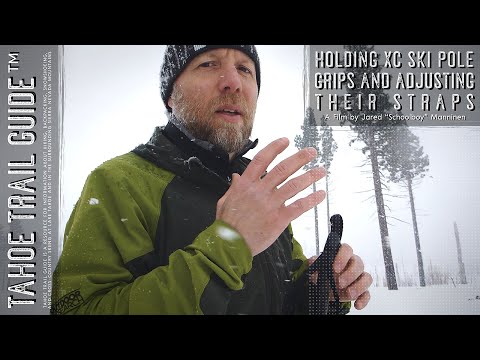 Holding XC Ski Pole Grips and Adjusting Their Straps