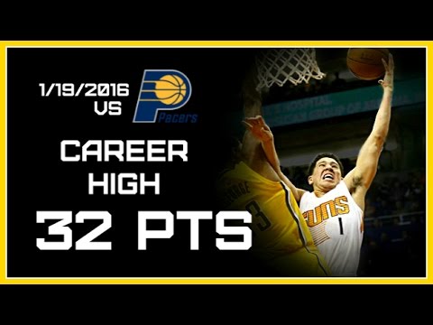 Devin Booker Career High vs Pacers 32 pts / Full Highlights (1/19/2016) HD