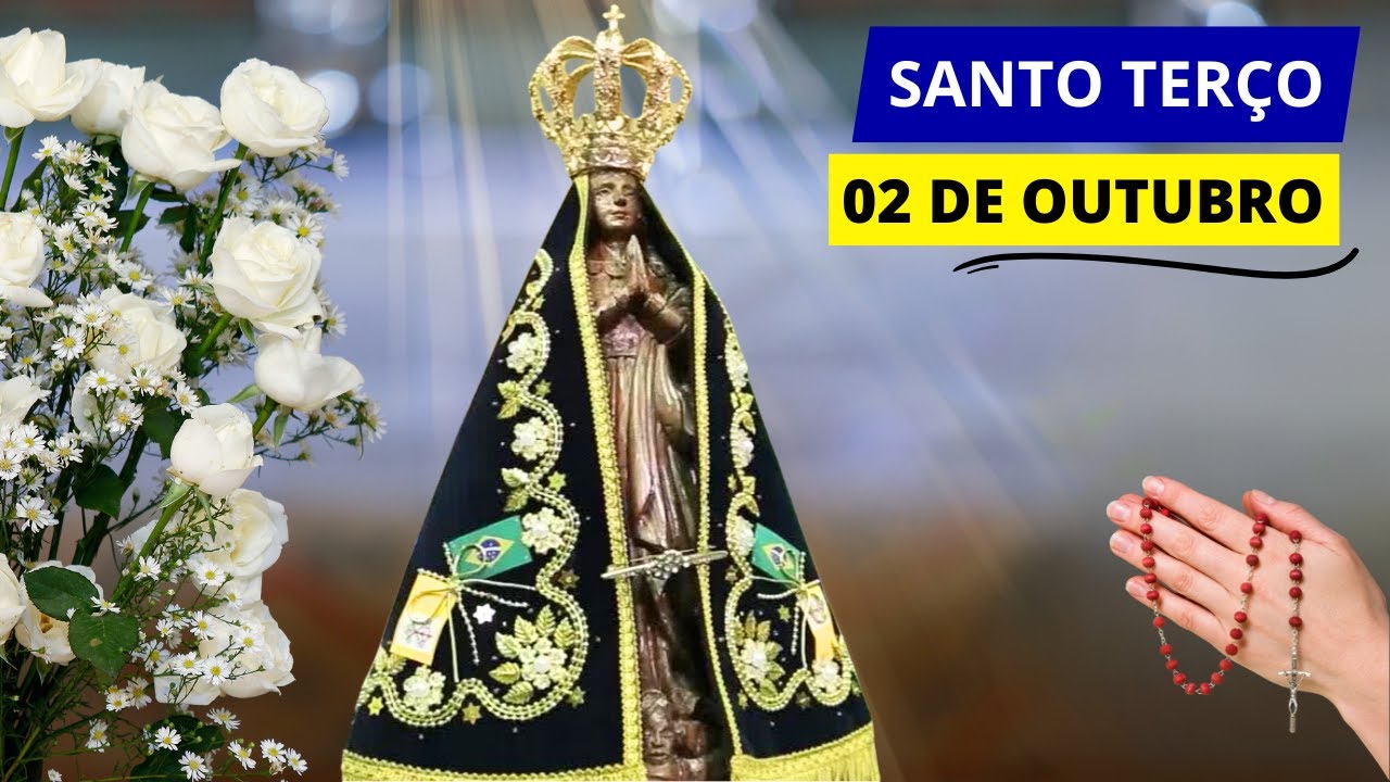 SANTO TERÇO DE APARECIDA DE HOJE - 02/10/2024 | MISTÉRIOS GLORIOSOS | QUARTA-FEIRA