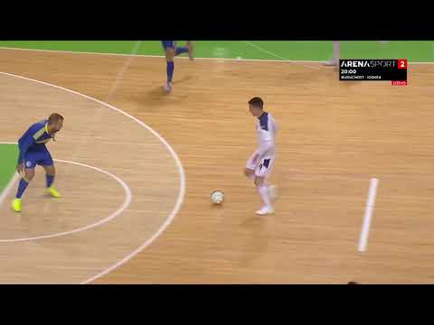 FUTSAL, BIH - SRBIJA: Prelep lob Marka Pršića za 1:3 / 14.04.2021.
