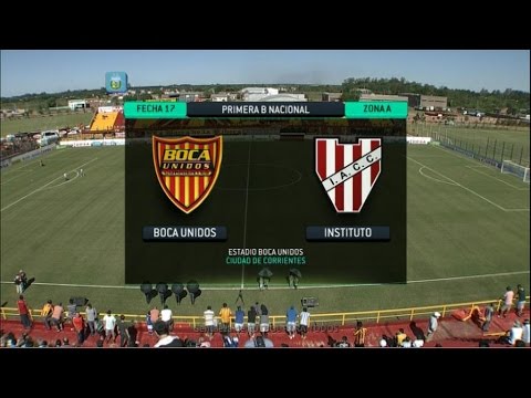 Fútbol en vivo. Boca Unidos - Instituto. Fecha 17. Torneo Primera B Nacional. FPT.