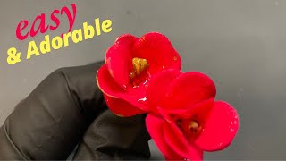 EASY & Adorable Acrylic Skin Flower perfect for Crafts! ~Fluid Art