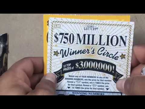 WIN ! $30 Winners circle $20 Texas Lottery GOLD