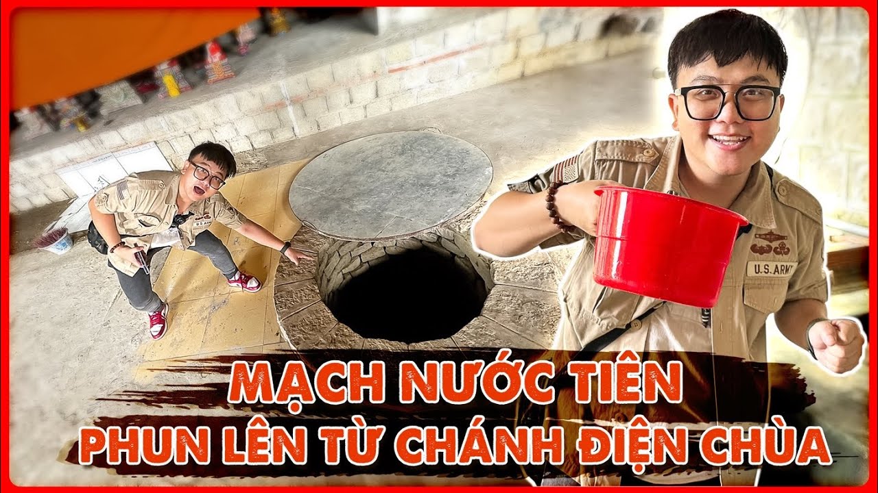 Giếng Thần nước Phun lên giữa Chánh Điện Chùa trị bệnh Tâm Linh