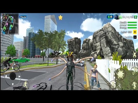 Rope Frog Ninja Hero Car Vegas; Walkthrough Tentacle Rope hero -Gameplay