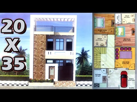30 X 64 House Plan 2Bhk With Parking Ground First Floor 30 X 64 घर का नक्शा 1920sq ft