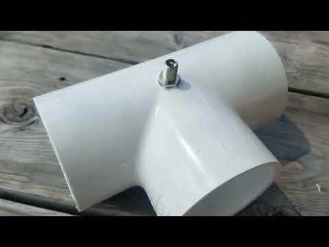 Einbau eines Schrader-Ventils in PVC