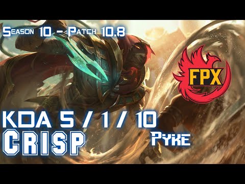 FPX Crisp PYKE vs SETT Support - Patch 10.8 KR Ranked