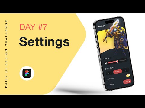Daily UI Challenge | Daily UI 007 | Settings Page UI Design