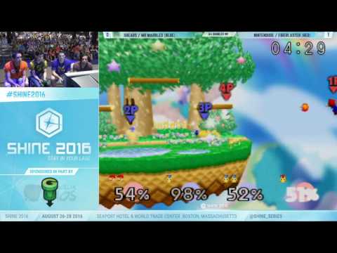 Shine 2016 - Nintendude/Fireblaster vs Shears/Marbles SSB64 Doubles