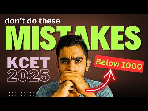 Don't Make These Mistakes - KCET 2025🚨| 3 Mistakes I did during KCET 2022 | Must Watch