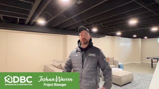 Watch video: Tour of Cozy Finished Basement in Fairview...