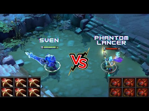 Dota 2 | Sven 6x Daedelus vs Phantom Lancer 6x Heart of Tarrasque lvl 30 | Who will win?