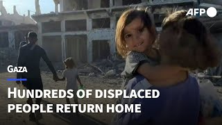 Gazans return to levelled homes as Israeli army pulls back | AFP