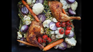 Co na obiad: Pieczone udka kurczaka z warzywami