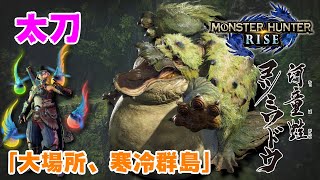 【MHRise】上位クエスト 太刀 ヨツミワドウ：大場所・寒冷群島「モンハンライズ」