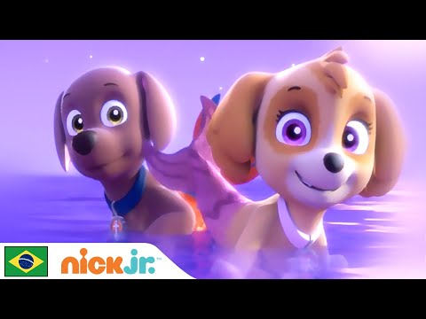 Capa de Patrulha Canina | Os filhotes salvam um filhote de sereia | Nick Jr. em Português