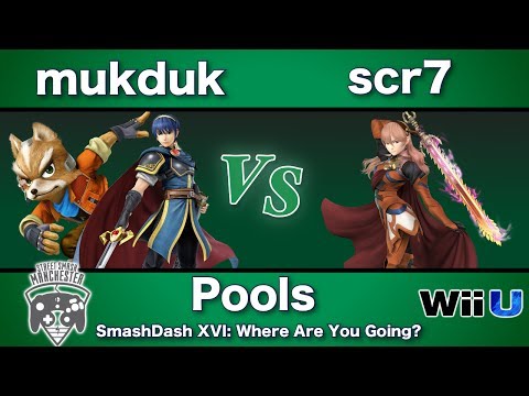 SmashDash XVI - mukduk (Marth, Fox) Vs. scr7 (Corrin) - Pools