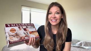 Travel Vacuum Bags Review + Demo | How I Pack More in My Suitcase | Vacbird Compression Bags + pump