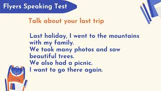Flyers speaking test - Your last trip