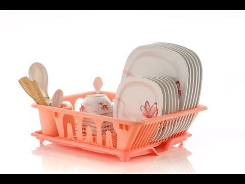 3 in 1 kitchen sink basket dish drying rack / utensil organi...