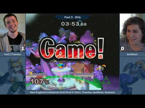 NE Melee Invitational 2018 - HoG | Tiramisu (Fox) vs. bonfire10 (Sheik) - SSBM Pool D