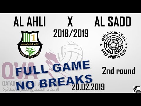 Al Ahli X Al Sadd 3:0 - Qatar Volleyball League 18/19 - (20.02.2019) NO BREAKS, BACK VIEW