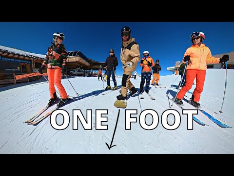 Snowboard with One Foot & Get off Chairlifts