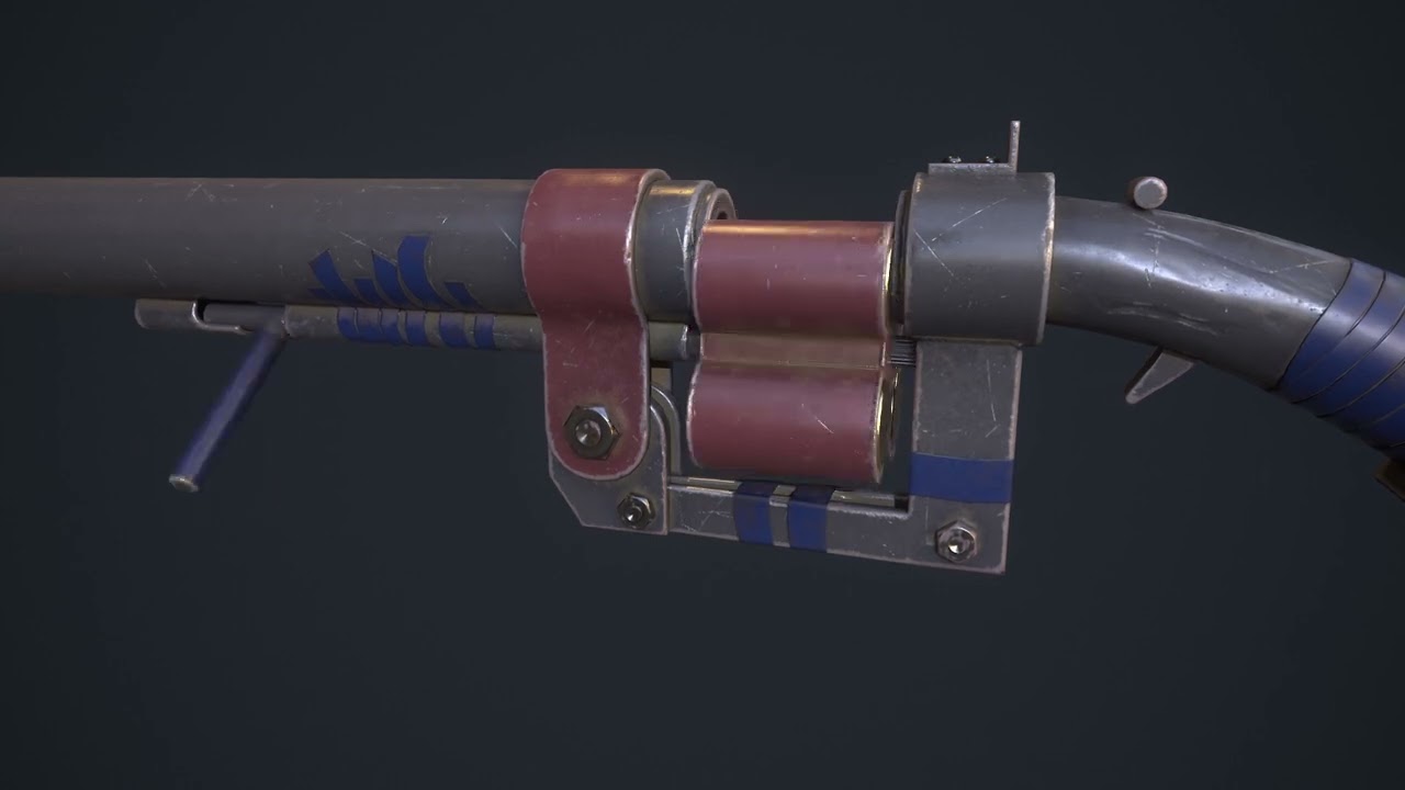 Ręcznie robiona strzelba Model 3D