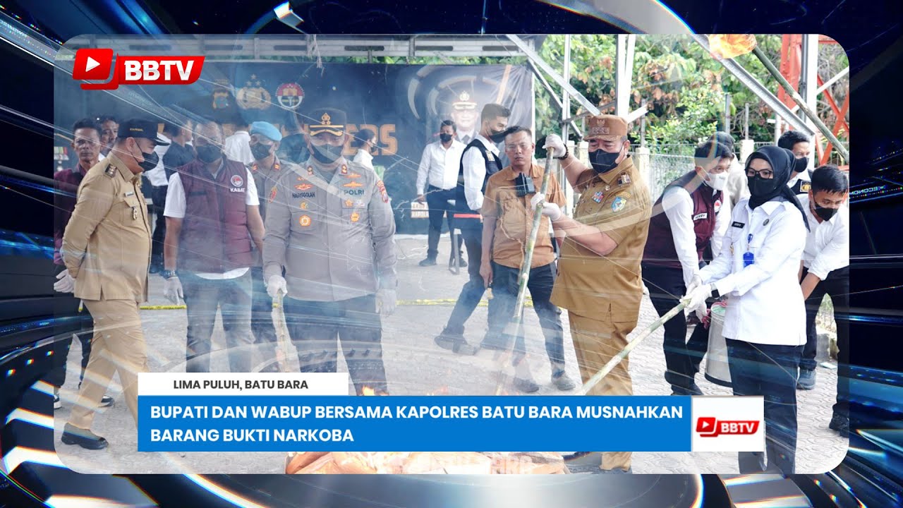 BUPATI DAN WABUP BERSAMA KAPOLRES BATU BARA MUSNAHKAN BARANG BUKTI NARKOBA