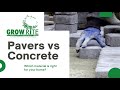 The most common materials used are poured concrete and pavers. We want to help you make the best decision for your family and your home.