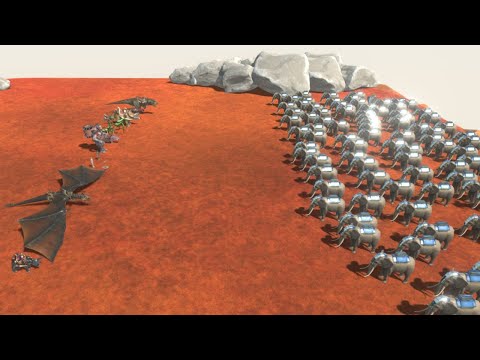 1st Person Combat Team vs 100 Modern Mammals Animal Revolt Battle Simulator