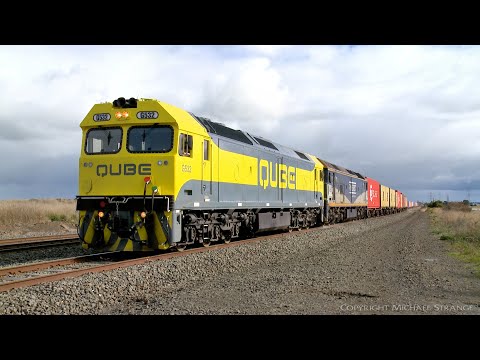 QUBE Ultima Container Train Departs Gheringhap: G532 & G515 (3/7/2021) - PoathTV Australian Railways