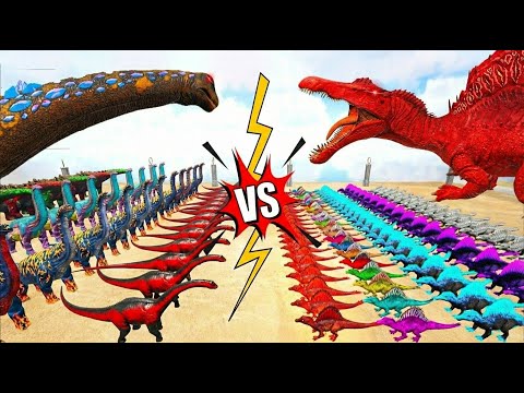 Ark Dinosaur Deathrun Vs Indoraptor Vs Spider T-rex - Ark Creature Survival Evolved