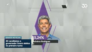 Primeiro turno define governadores em 20 estados