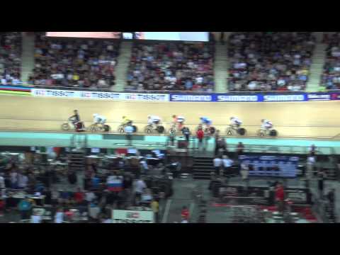 World Championships, Paris 2015: Men's Keirin Heat 3 (Azizul, Buchli)