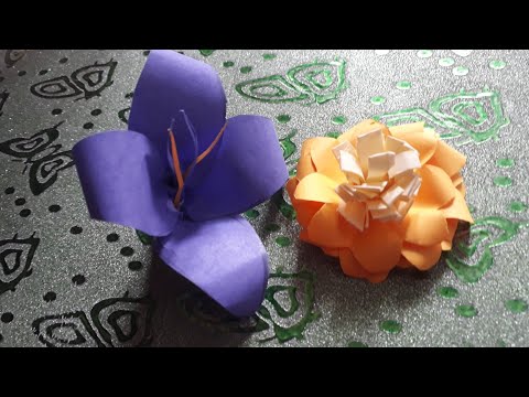 How to make lily and gerbera paper flowers||Diy paper flowers||Creations by Ritima