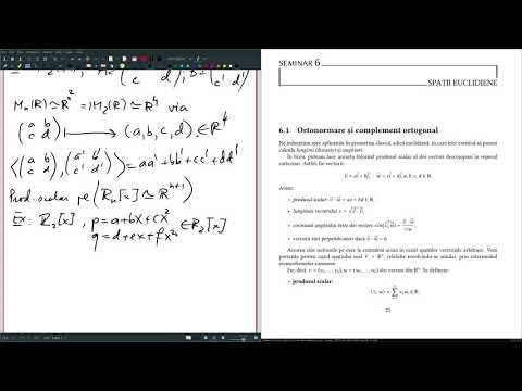 Seminar 6: Spații euclidiene, conice
