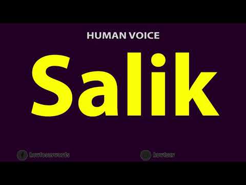 How to Pronounce Salik