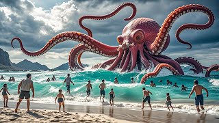 Download lagu 變異巨型章魚入侵人類鯊灘，鯊灘遊客慌亂逃跑！【大章魚 Big Octopus】丨驚悚 冒險 災難 #奇妙影视馆 mp3