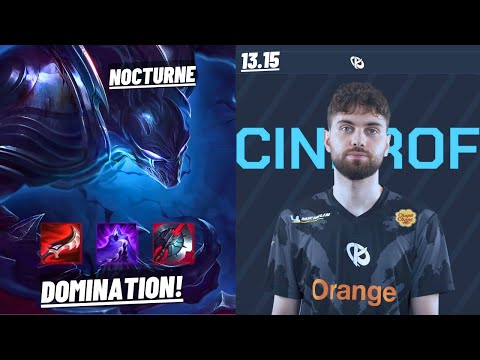 KC CINKROF: NOCTURNE VS NIDALEE (JGL) - DOUBLE KILL, DOMINATION - EUW MASTER - PATCH 13.15