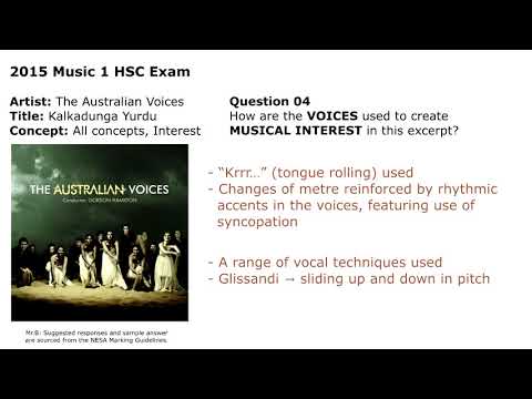 2015 HSC Music 1 - Q04 MG - Kalkadunga Yurdu
