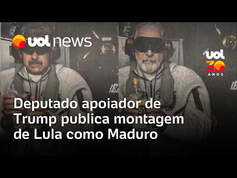 Deputado apoiador de Trump publica montagem de Lula como Maduro em dia de sequestro pelos EUA
