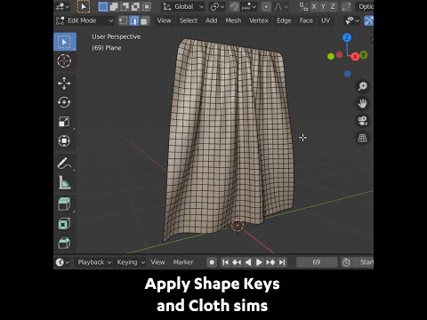 Daily Blender Secrets - Apply Shape Keys and Cloth Sims