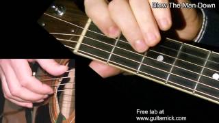 BLOW THE MAN DOWN: Easy Guitar Lesson + TAB by GuitarNick